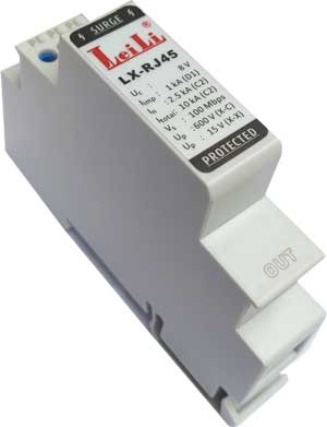 LX-RJ45模塊式信號防雷器